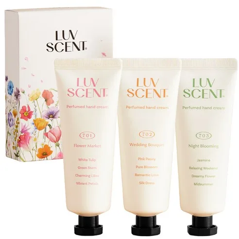 LUVSCENT Fresh Flower Perfume Hand Cream 50ml x 3 Set