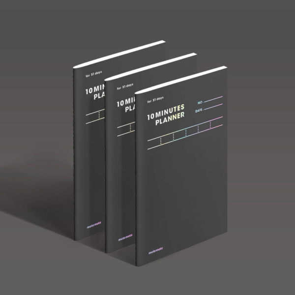 MOTEMOTE Ten Minute Planner 31DAYS - Study Planner Daily Scheduler 3 Packets