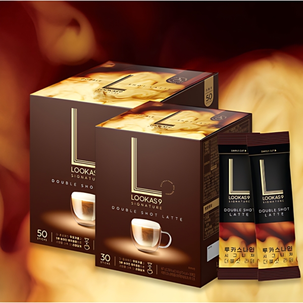 LOOKAS9 Signature Double Shot Latte Coffee Mix 30sticks/50sticks