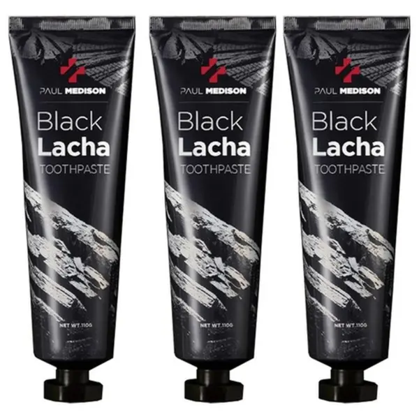 Paul Medison New Black Lacha Toothpaste 110g 3 Pack