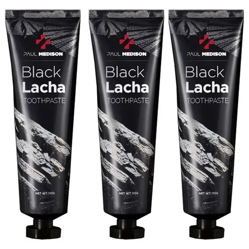 Paul Medison New Black Lacha Toothpaste 110g 3 Pack