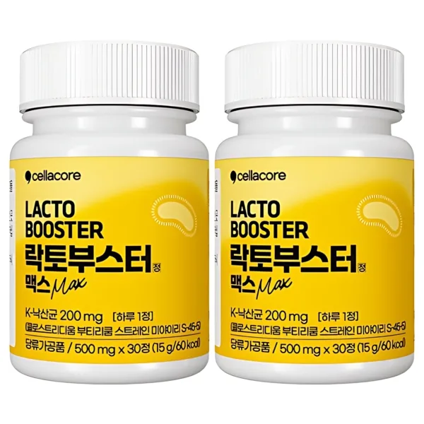 Sellacore Lactobooster Max 500mg - 40% Butyric Acid Bacteria Probiotics 2 Boxes 60 Tablets