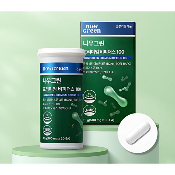 NOWGREEN Premium Bifidus 100 Probiotics 30 Tablets 2Packets (60 Tablets Total)