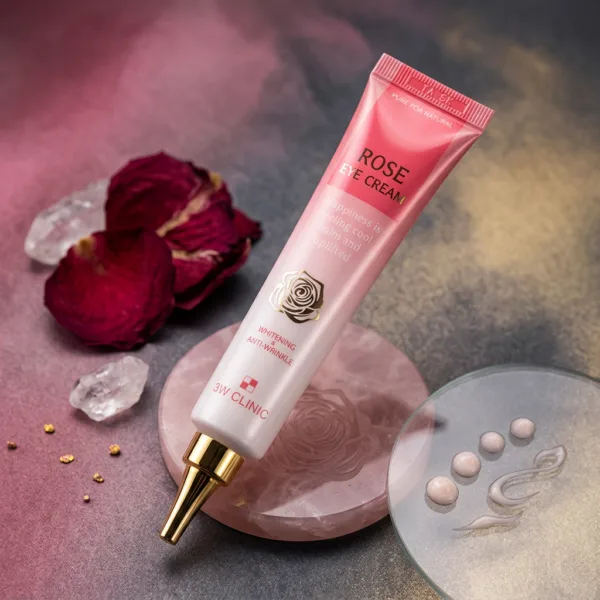 3W CLINIC Rose Eye Cream 40ml x 2pack - Anti-Wrinkle Whitening Rose Extract