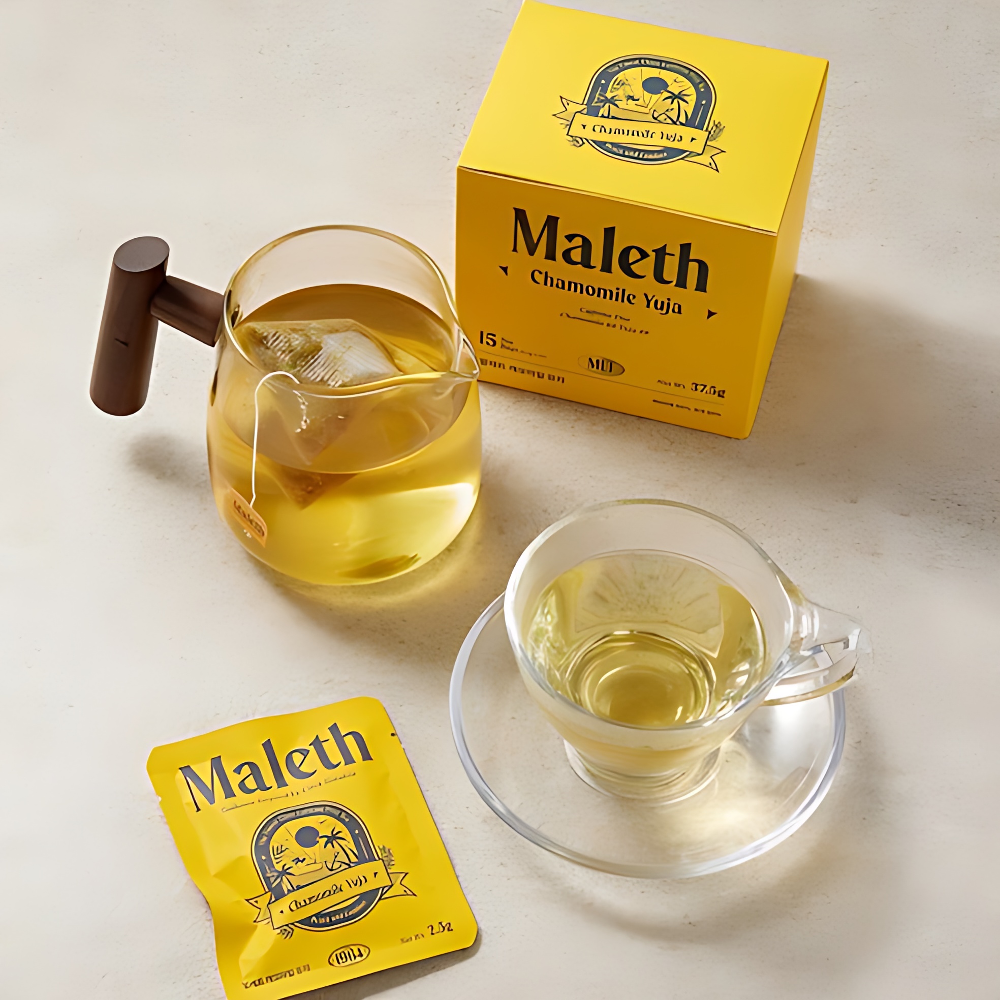 Mallet Chamomile Tea Bags with Goheung Yuzu Individual Packaging 2.5g*15sticks