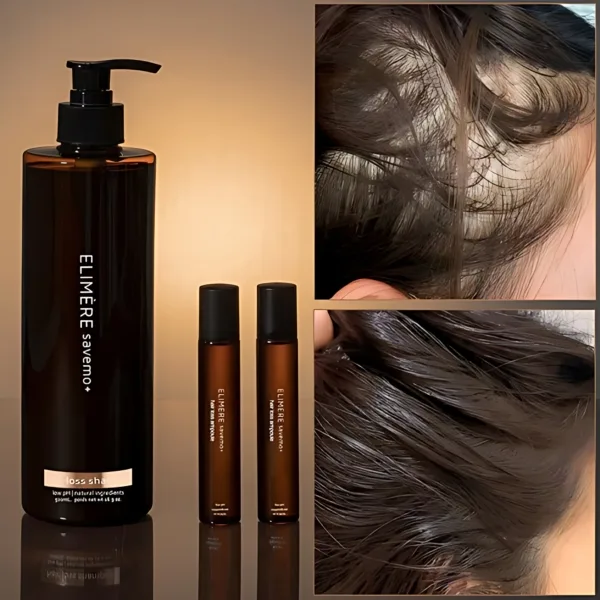 ELIMERE Savemo Black Bean Beer Yeast Hair Loss Relief Set (Shampoo 500ml 1pack + Ampoule 21g 2packets)