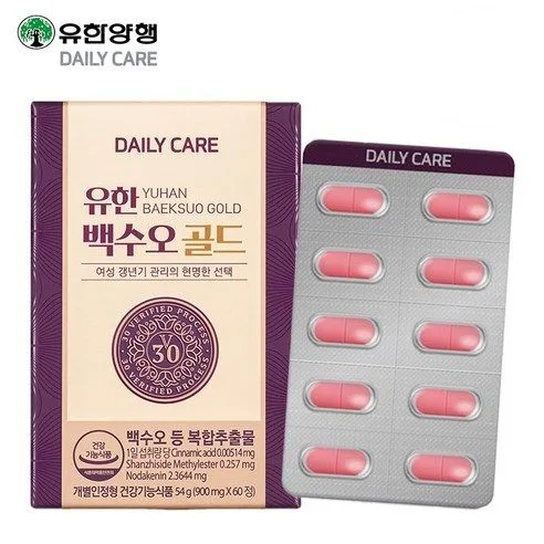 Yuhan Baeksuoh Gold 900mg - Womens Menopause Support Supplement 60 Tablets