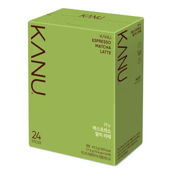 KANU Espresso Matcha Latte Coffee Mix 17.3g x 24sticks/8sticks