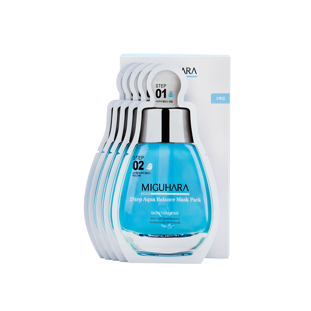 MIGUHARA 2Step Aqua Balance Mask 5 Sheets - Image 2