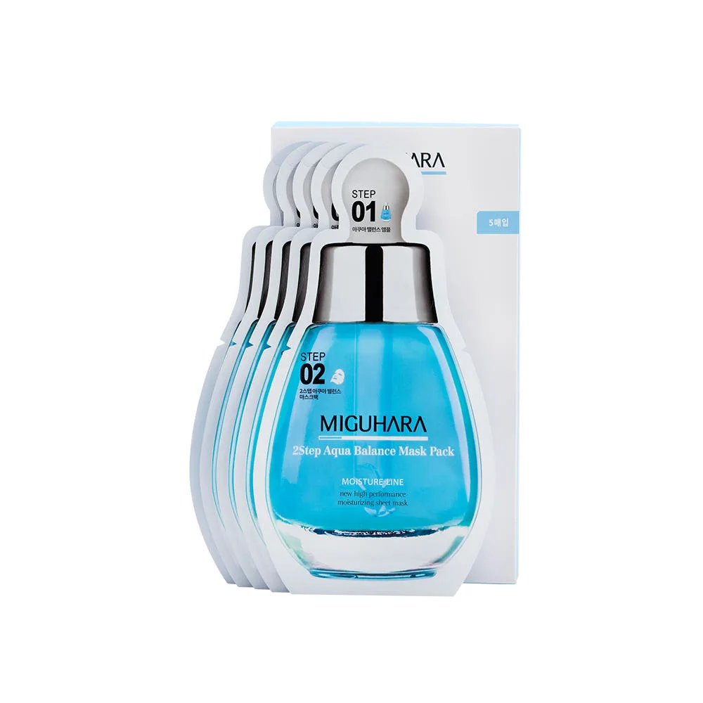 MIGUHARA 2Step Aqua Balance Mask 5 Sheets - Image 2