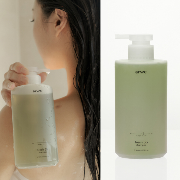 ARWE Fresh 55 Mild Oily Scalp Shampoo 500ml