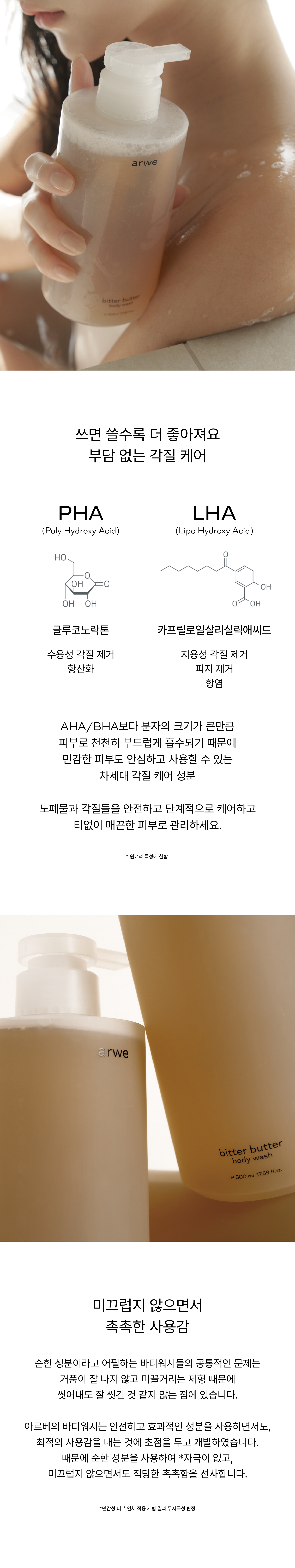 ARWE Bitter Butter Body Wash Detail