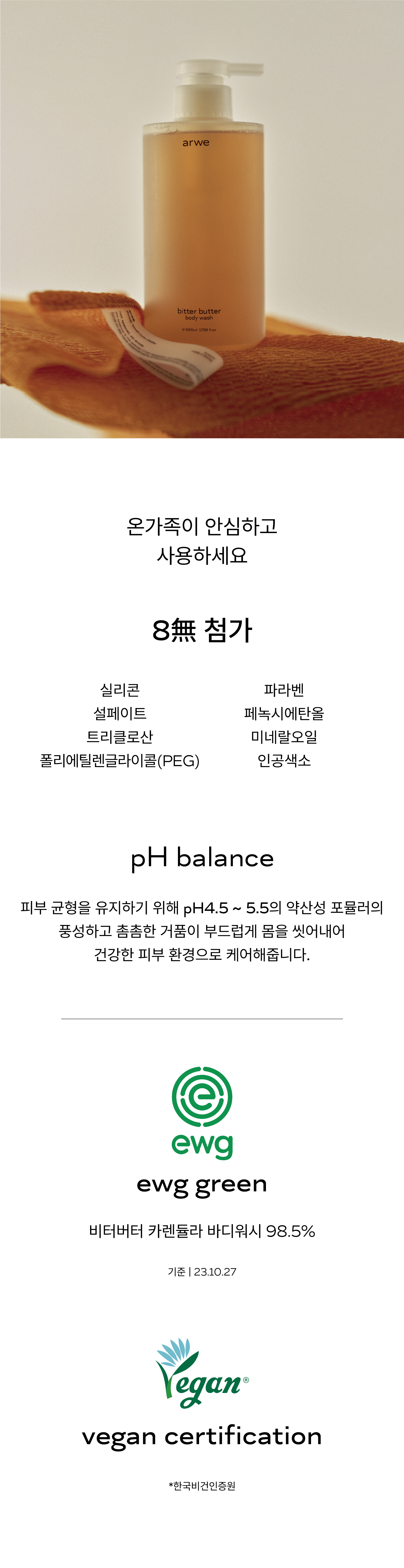 ARWE Bitter Butter Body Wash Detail