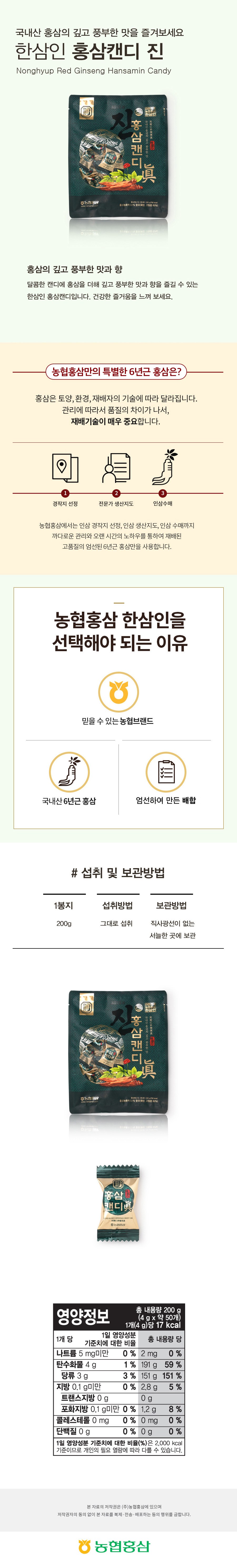 Hansamin Red Ginseng Candy Jin Product Details