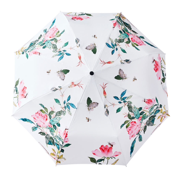 Baek Eunbae Hwajeopdo 3-Stage Auto Umbrella (Pink) - Korean National Museum
