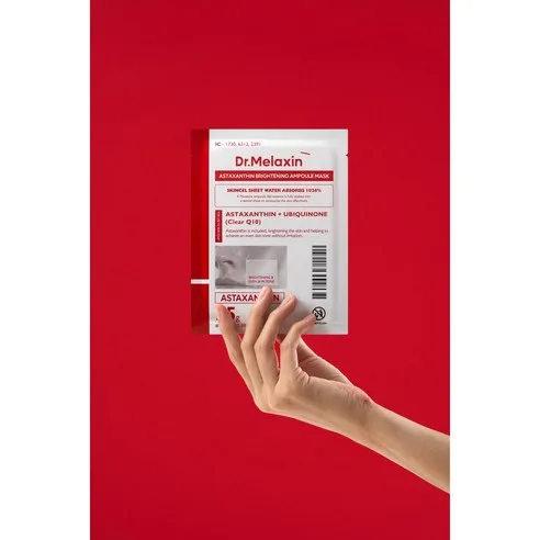 Dr. Melaxin Astaxanthin Whitening Ampoule Mask Pack 25g x 10 Sheets - Image 5