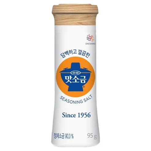 Miwon Seasoned Salt Container 95g x 3 Pack - Korean MSG Umami Flavor Enhancer