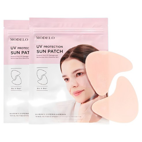 MODELO Wide Sun Patch UV Protection Golf Face Under Eye 10 Uses (2 Sets)