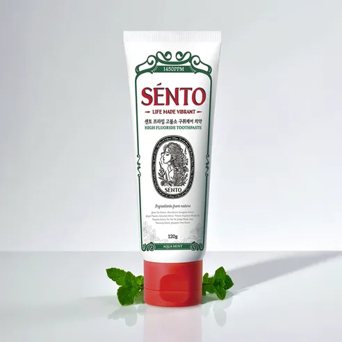 Sento Prime High Fluoride Bad Breath Care Toothpaste Aqua Mint 120g x 4 - Image 4