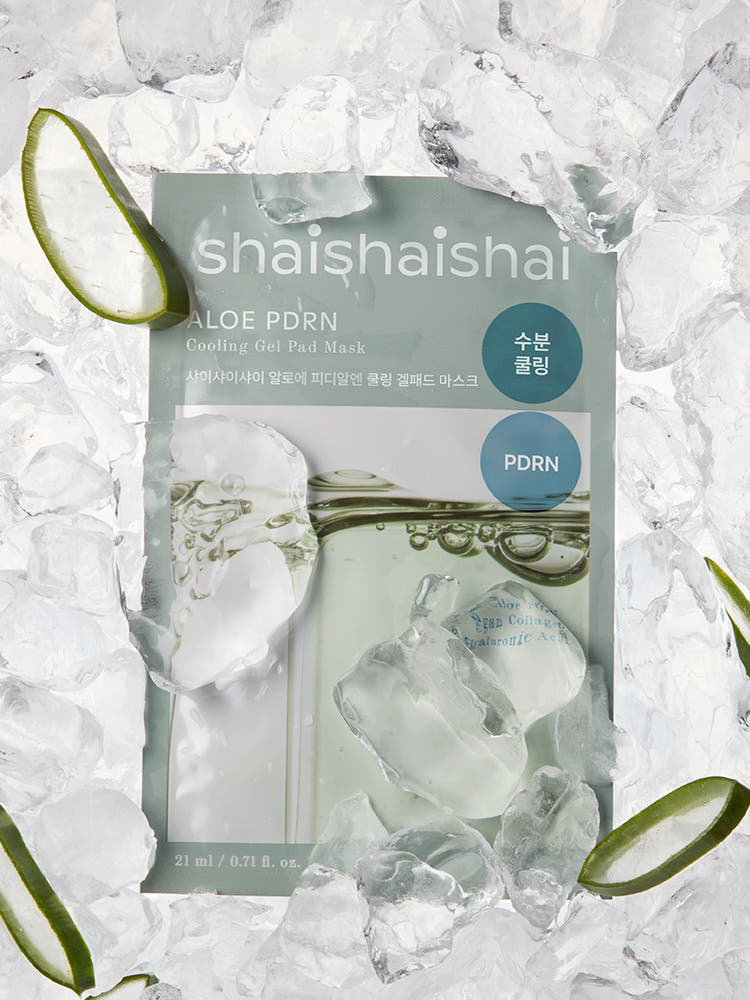 SHAISHAISHAI Aloe PDRN Cooling Gel Pad Mask 10 Sheets - Image 2