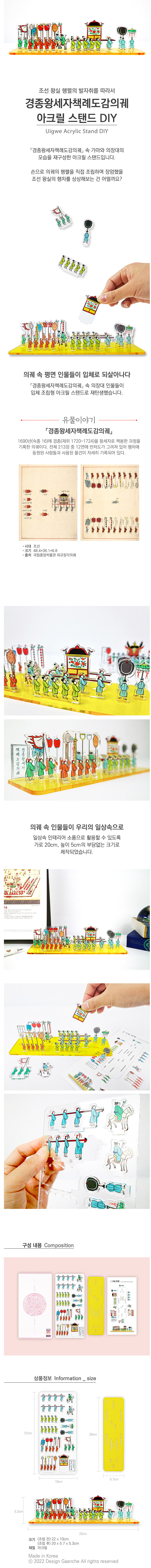 Korean Folk Village Acrylic DIY Stand - Gyeongjongwang Sejachekrye Dogam Uigwe Acrylic DIY Stand Detail