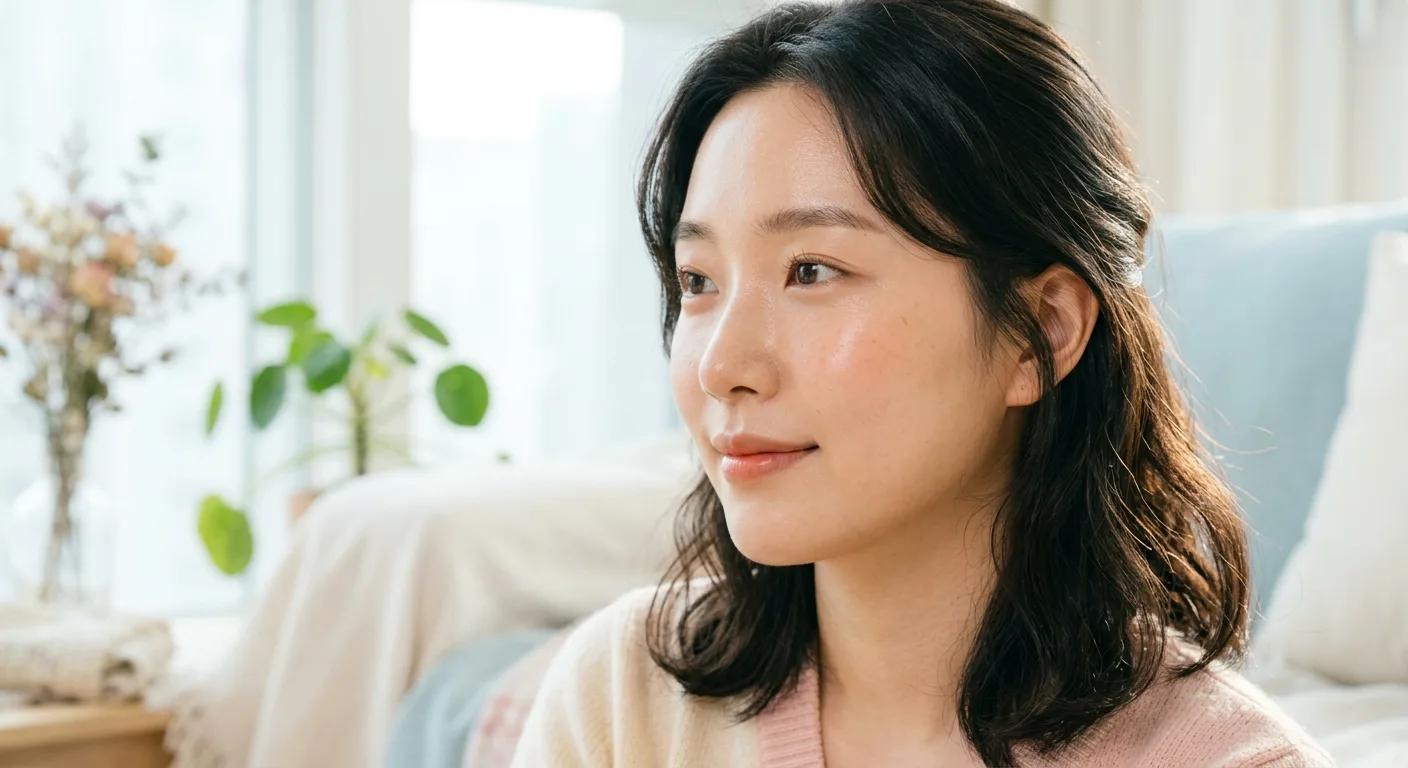 A close-up of a person's face showing the Cloudglow aesthetic: soft-focus, healthy radiance with a velvet-like skin text