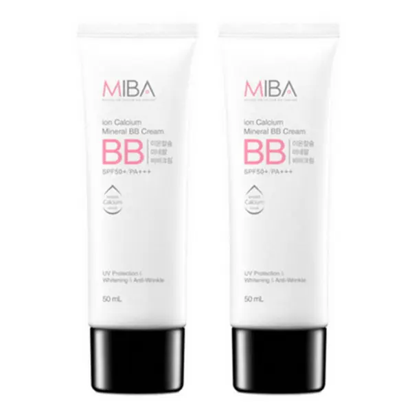 MIBA Ion Calcium Mineral BB Cream SPF50+ PA+++ 50ml x 2pcs