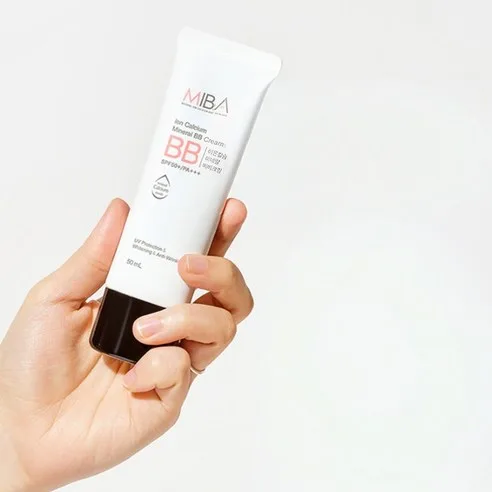 MIBA Ion Calcium Mineral BB Cream SPF50+ PA+++ 50ml x 2pcs - Image 2