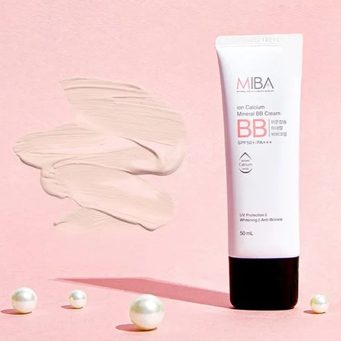 MIBA Ion Calcium Mineral BB Cream SPF50+ PA+++ 50ml x 2pcs - Image 3