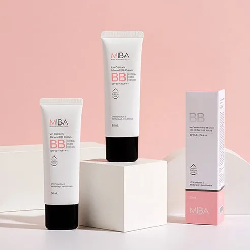 MIBA Ion Calcium Mineral BB Cream SPF50+ PA+++ 50ml x 2pcs - Image 5