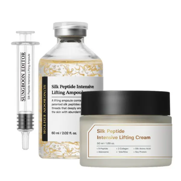 SUNGBOON EDITOR Melting Thread Lifting Silk Peptide Ampoule 60ml + Melting Thread Gold Cream 50ml Set