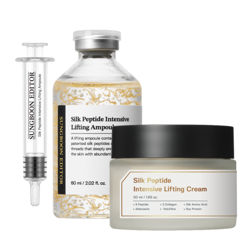 SUNGBOON EDITOR Melting Thread Lifting Silk Peptide Ampoule 60ml + Melting Thread Gold Cream 50ml Set