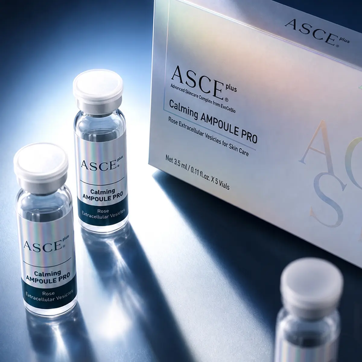 ASCEplus Calming Ampoule Pro 3.5ml x 5 Vials - 7-Day Rose Exosome Skin Resuscitation
