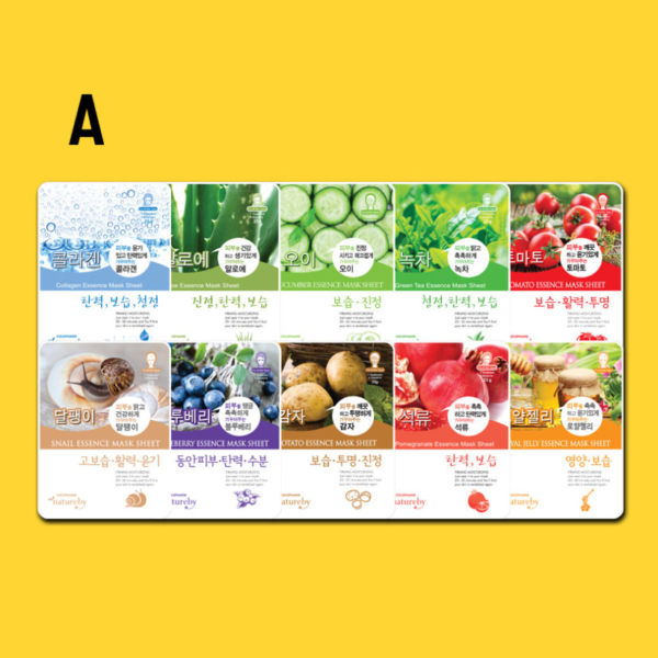 natureby Essence Mask Pack 100 Sheets Type A (10Types*10sheets)