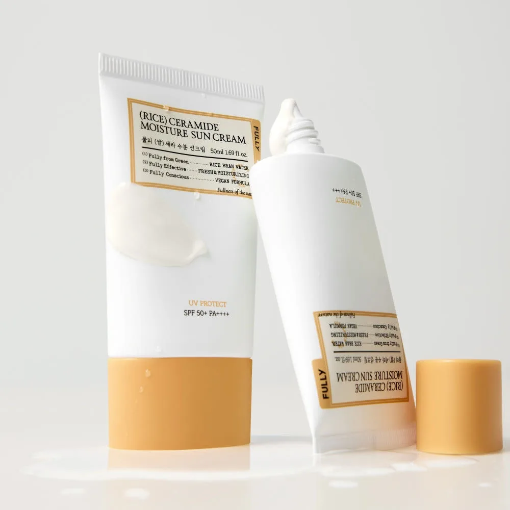 FULLY (Rice) Ceramide Moisture Sun Cream SPF50+ PA++++ 50ml - Image 4