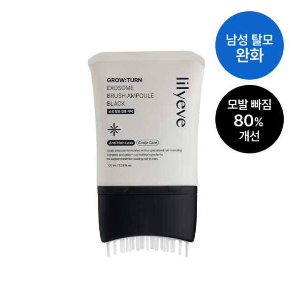 Lilyeve Grow:Turn Exosome Brush Ampoule 100ml - Black (For Men)