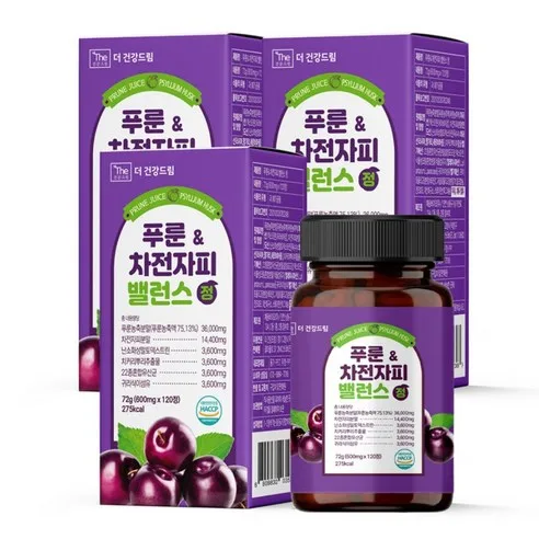 The Geongang Dream Prune Psyllium Balance Tablets 120 Tablets x 3Pack