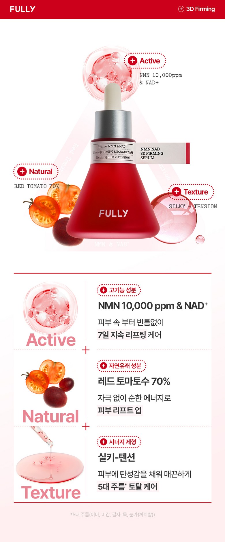 FULLY NMN NAD Elasticity Serum 50ml - Essence / Serum / Ampoule Detail