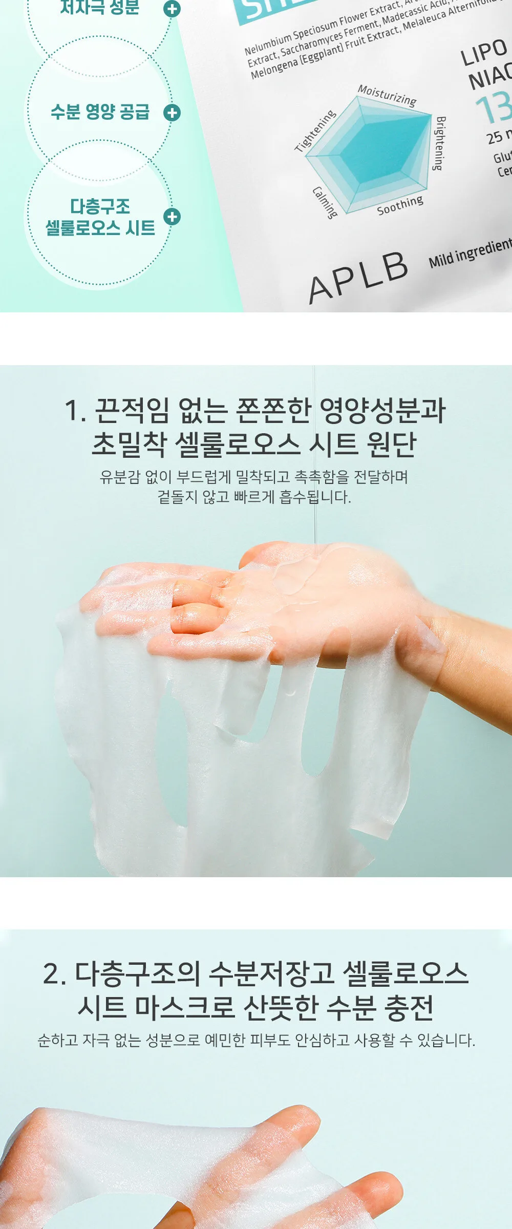 APLB Glutathione Niacinamide Sheet Mask 25ml*10pack Detail
