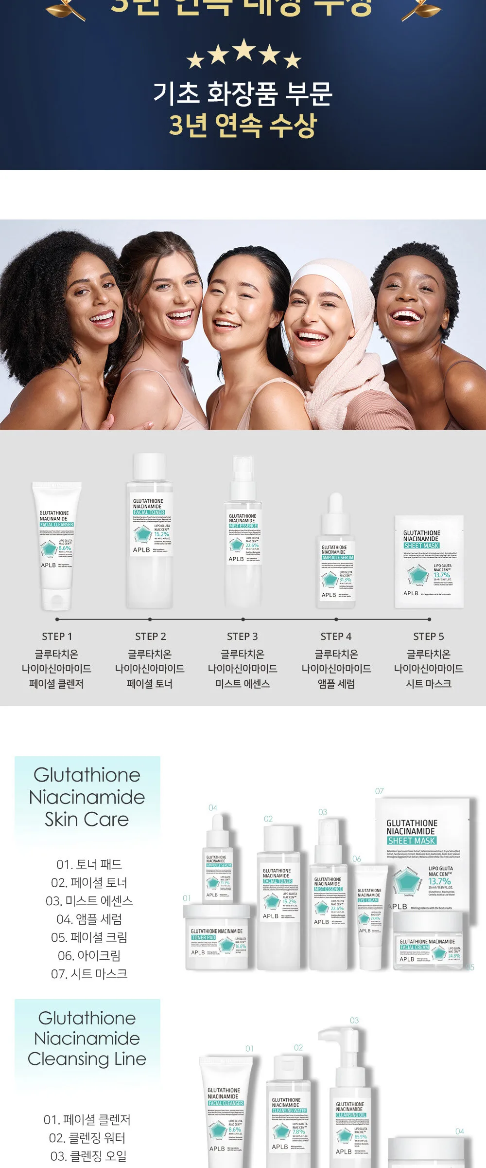 APLB Glutathione Niacinamide Sheet Mask 25ml*10pack Detail