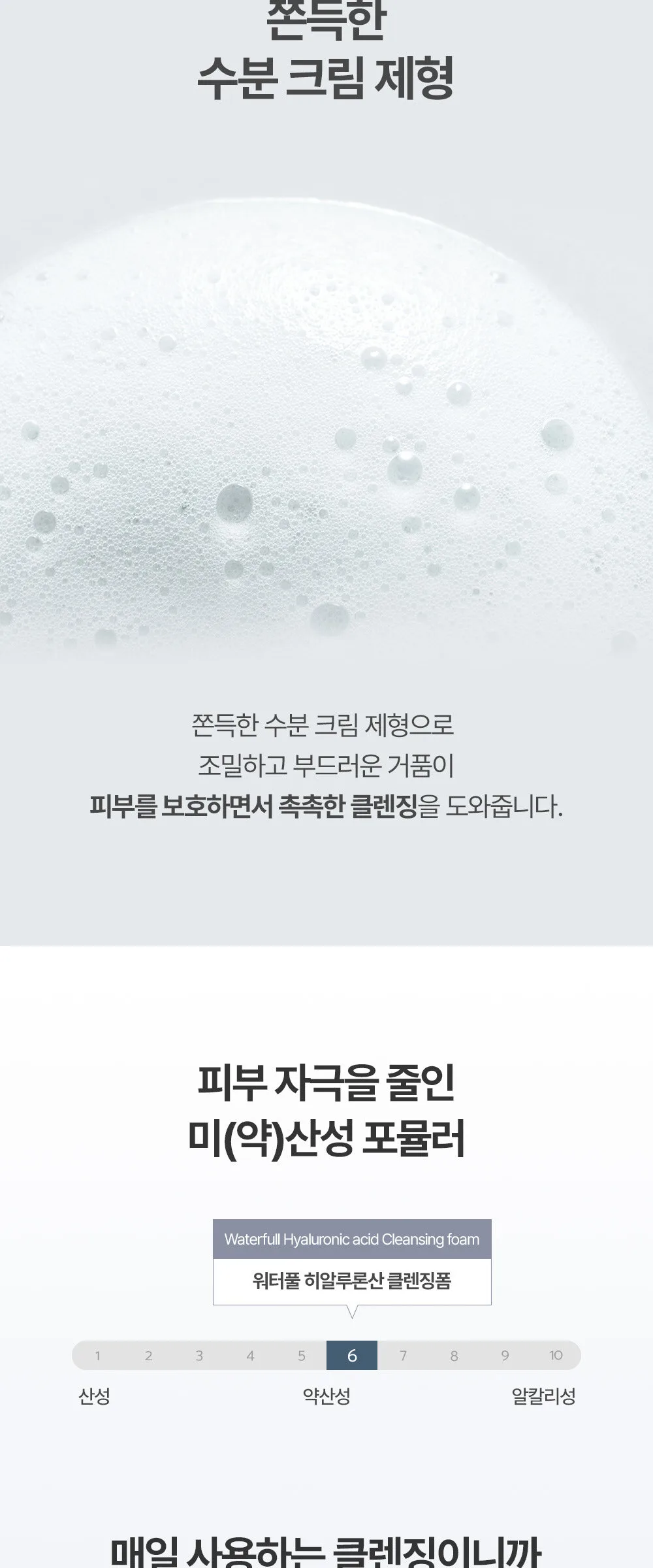 JUMISO Waterfull Hyaluronic Acid Cleansing Foam 150ml Detail