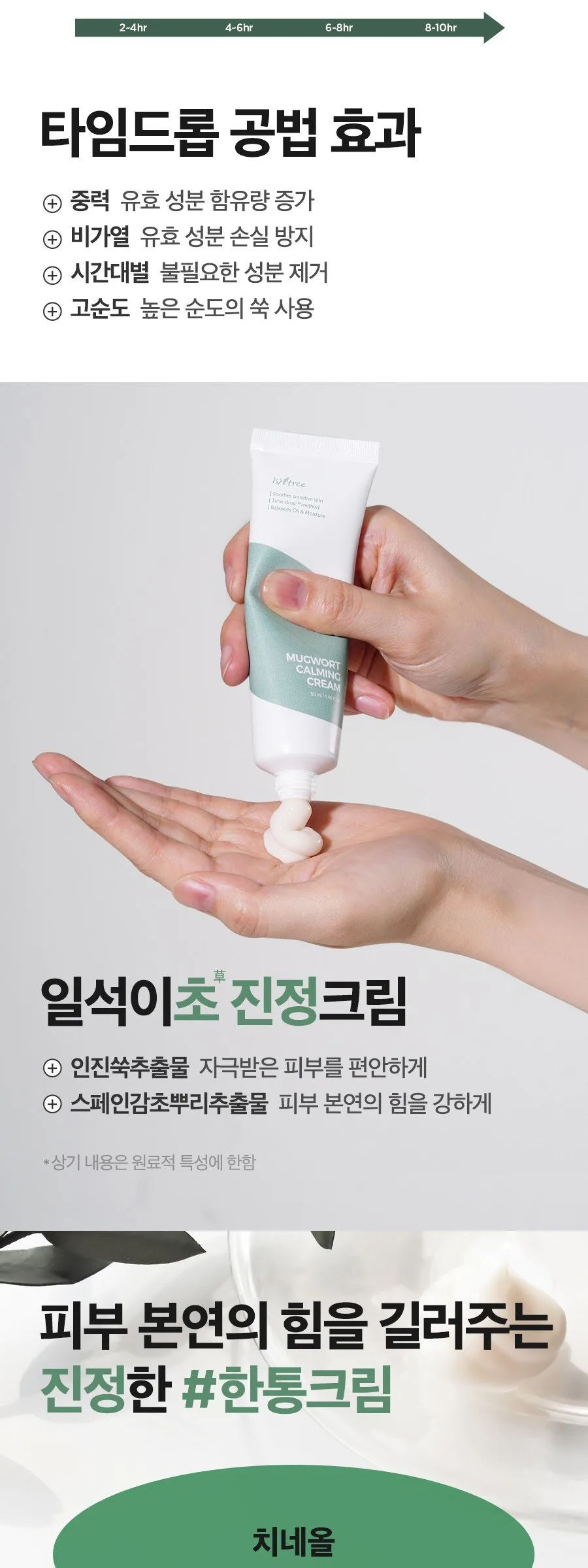 ISNTREE Mugwort Calming Cream 50ml Detail
