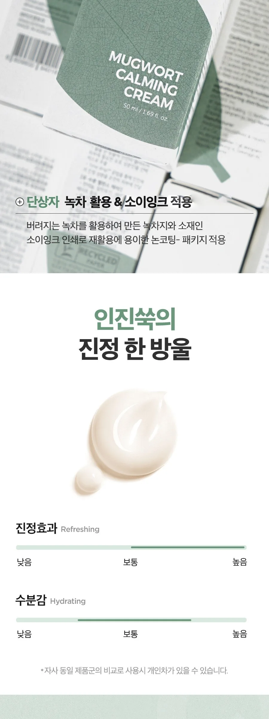ISNTREE Mugwort Calming Cream 50ml Detail