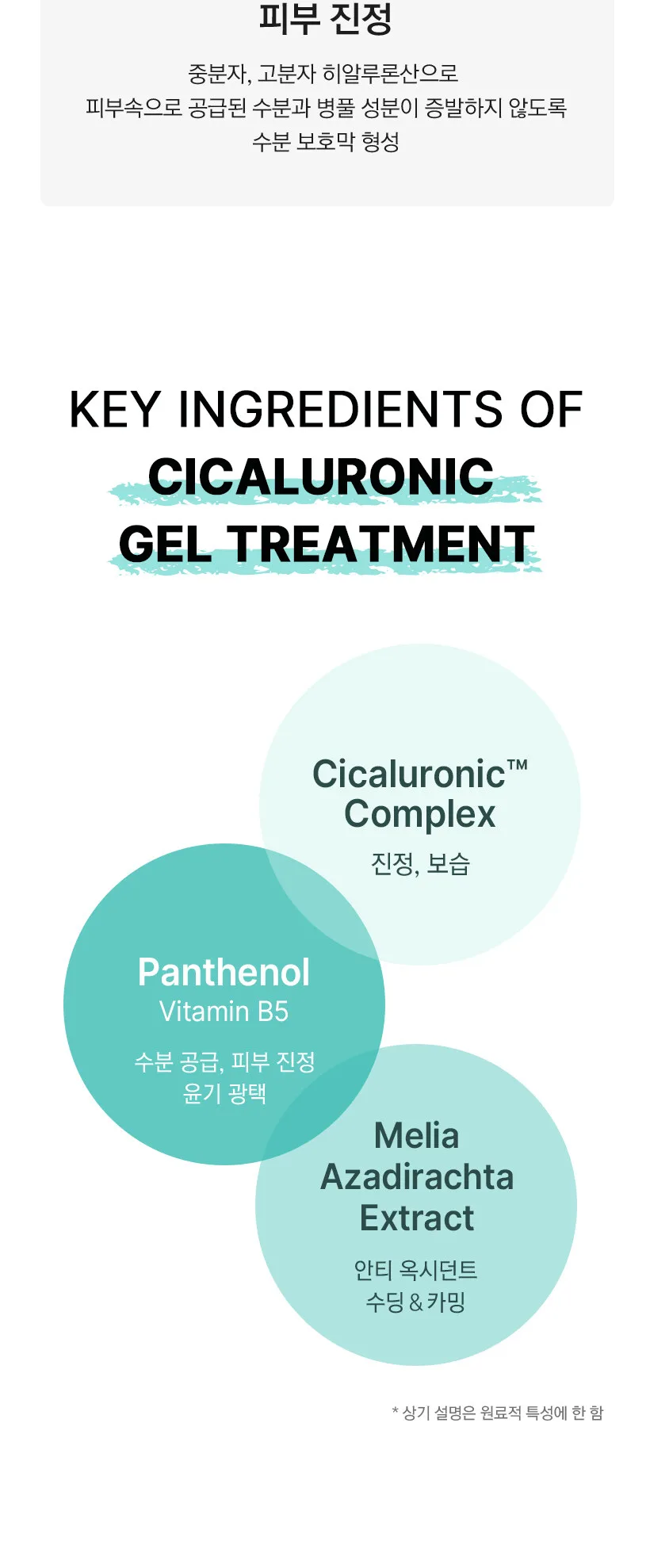 MIZON Cicaluronic Gel Treatment 50ml Detail