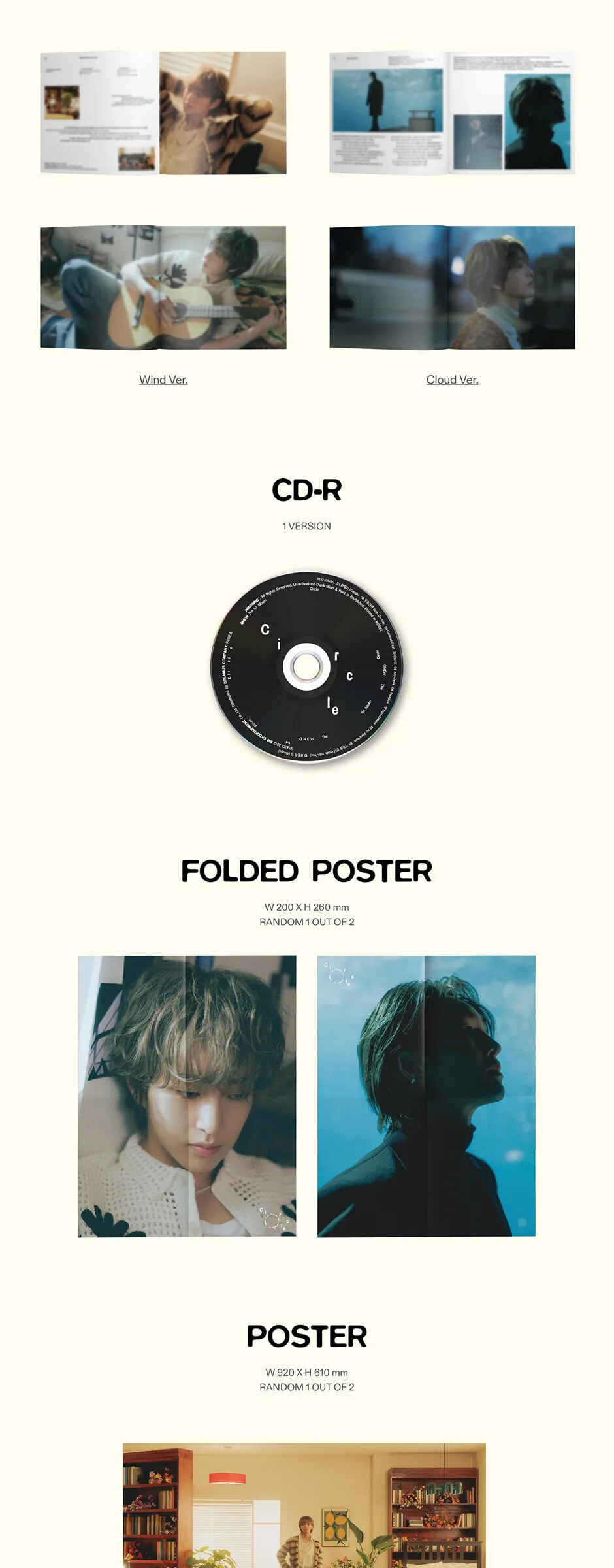ONEW – 1st Full Album: CIRCLE (Digipack Ver.) (Random) Detail