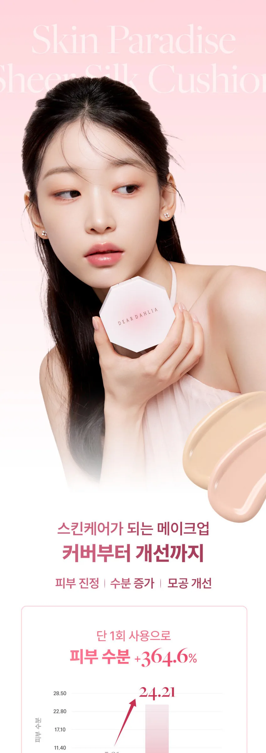 DEAR DAHLIA Skin Paradise Sheer Silk Cushion 8g Detail