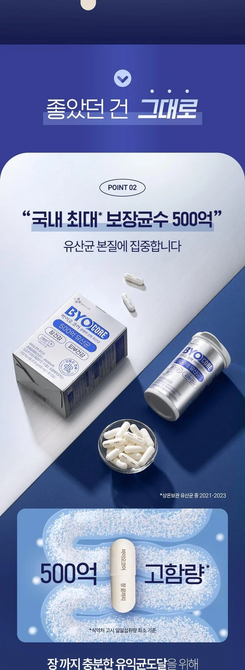 CJ WELLCARE BYO Core High-Potency 50 Billion CFU Probiotics 60capsules+60capsules – Patented Live Cultures with Strong Viability Detail