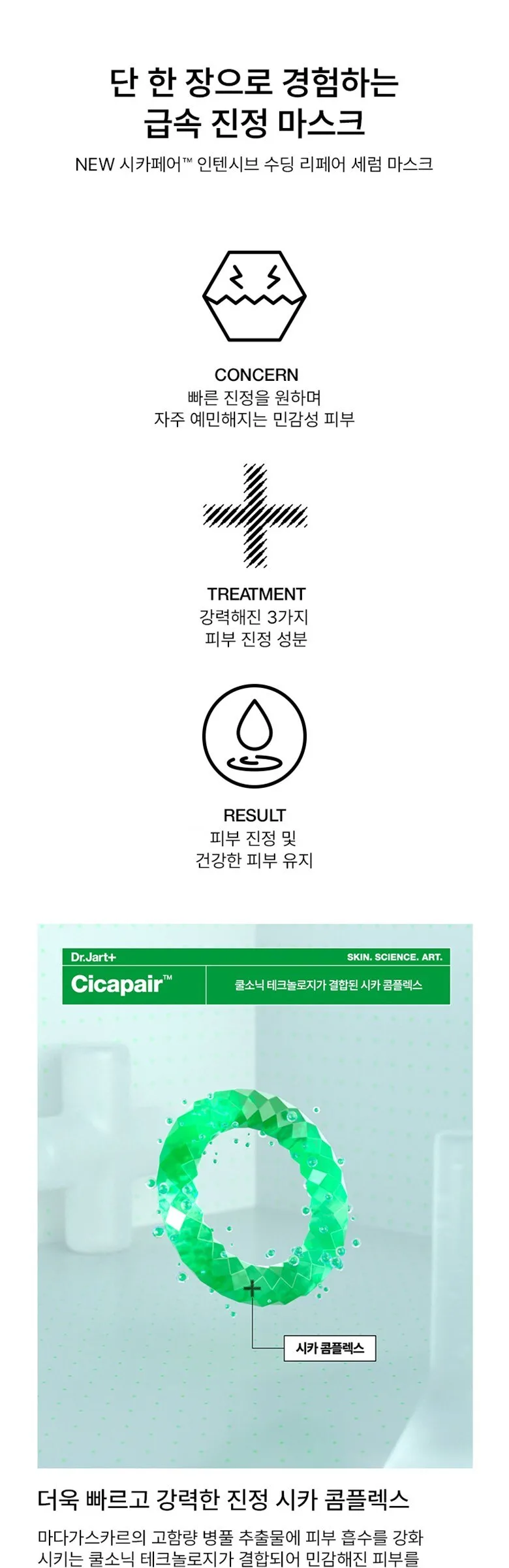 DR. JART+ Cicapair Intensive Soothing Repair Serum Mask 5 sheets Detail