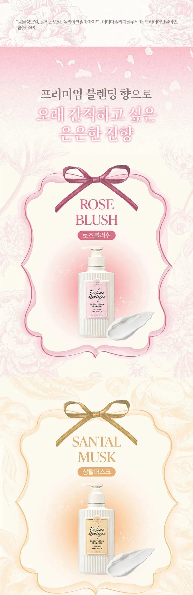 HAPPY BATH Perfume Boutique Rose Blush Body Lotion 350g Detail