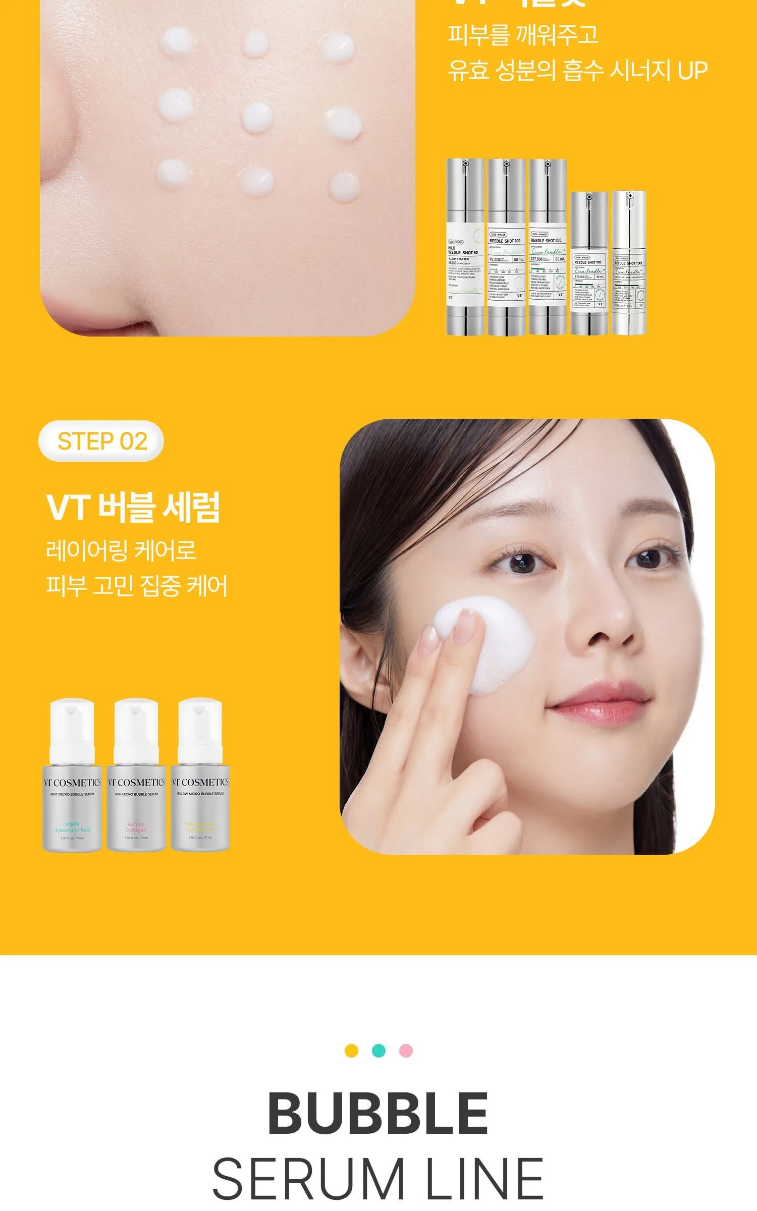 VT COSMETIC Niacinamide Glutathione Yellow Microbubble Serum 70ml Detail